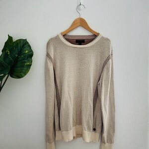 GUESS | Tan Crewneck Sweater Size Large Unisex 100% Cotton
